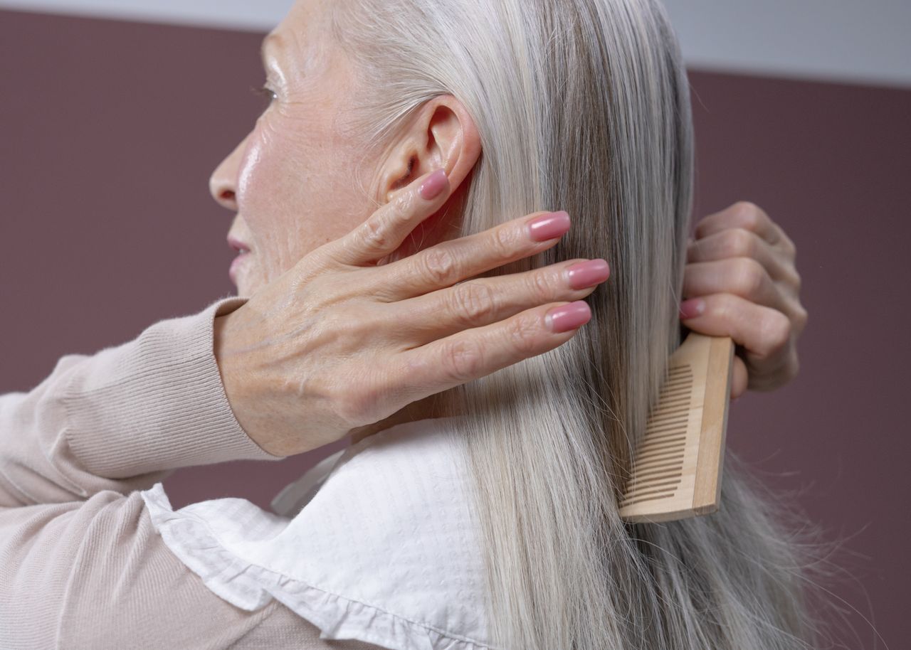 Mèches sur cheveux blancs